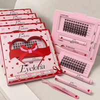 Kit d'extension de cils DIY Beauté, Faux cils en grappe, Vente en gros, Prise en charge de l'emballage et des logos personnalisés