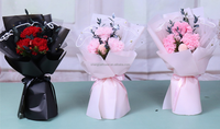 Bouquet de fleurs naturelles préservées de haute qualité, œillets de couleurs mélangées, mini-bouquet de fleurs séchées pour cadeau de fête des Mères