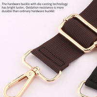 Sangle de sac réglable de 3.8cm Sac à main Nylon Canvas Strap Replacement Accessory Replacement Belt Bag Women