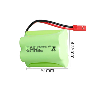 工場6V 1800mAhnicdセルパックAA5充電式バッテリー子供用ニッケル車のおもちゃプラスチックおもちゃ車のバッテリースクーター - Product Image 1