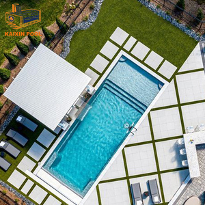 Coque de <span class=keywords><strong>Piscine</strong></span> Préfabriquée en Fibre de Verre pour Jardin Familial, Grande Taille, <span class=keywords><strong>Jacuzzi</strong></span>, Nage à Contre-courant, Enterrée et Extérieure - Product Image 2
