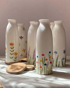 Jarrón de cerámica de flores moderno nórdico Floral Simple, jarrón de cerámica de flores de pie con plantas <span class=keywords><strong>artificiales</strong></span> <span class=keywords><strong>para</strong></span> decoración del hogar, jarrón de lujo - Product Image 1
