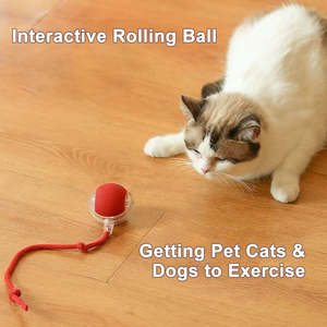 Juguete Inteligente Interactivo Automático para Mascotas 360 °   Pelota Rodante con Cuerda, Recargable por USB, Juguete Divertido para Perros y Gatos, para Ejercicio en Interiores - Product Image 5