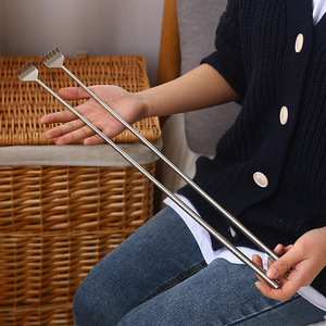 Stainless Steel Back Scratcher Retractable Manual Massage Tool For Itchy Relief Senior Use - Product Image 1