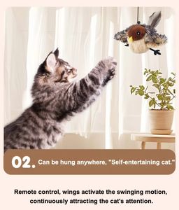 Giocattoli con erba gatta e gatto che sbattono le ali di simulazione uccello interattivo <span class=keywords><strong>Flappy</strong></span> Bird chase giocattolo con gatto Touch ha attivato giocattoli da gioco per cani di peluche - Product Image 2