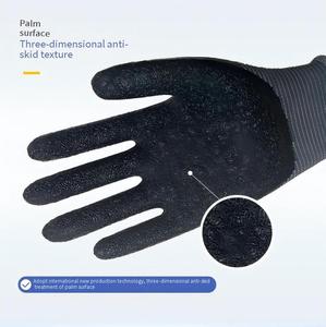Trọng Lượng Nhẹ Linh Hoạt Polyester Cao Su Tự Nhiên Lớp Phủ Matte Kết Thúc Lòng Bàn Tay Bề Mặt <span class=keywords><strong>3D</strong></span> Chống Trượt Kết Cấu Làm Việc An Toàn Găng Tay Găng Tay - Product Image 5