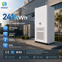 Armoire de stockage d'énergie à refroidissement liquide LiFePO4 Lithium-ion 241 kWh 125 kW avec BMS intelligent, protection IP55, communication CAN/RS485