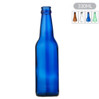 Botellas de Cerveza de Vidrio Grueso con Tapa de Corcho Ecológica de 330 ml, 500 ml y 650 ml, Color Ámbar, con Logotipo Personalizado para Elaboración Casera al por Mayor
