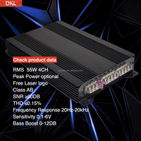 Araba kapı hoparlör Ampilifer RMS 55W 4CH araba AMP 4 kanallar EQ tepe 5800W tam aralık araba amplifikatör AB sınıfı