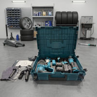 Moteur sans balais à batterie lithium de haute qualité, ensemble d'outils multifonctionnels 21V DIY en quatre pièces pour chantier et atelier