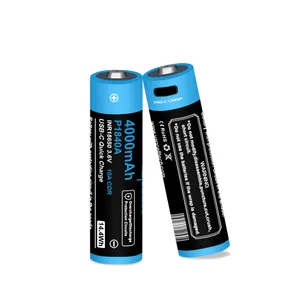 4000mah 10A Vapcell P1840A 3.6V 18650 lithium ion battery with PCB protection and USB-C fast charge for flashlight
