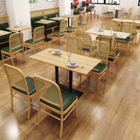 Meilleures ventes mondiales - Chaises de restaurant personnalisables au design moderne avec cadre en bois et sièges en cuir pour la restauration