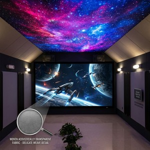 Pantalla de Proyección Acústicamente Transparente Tejida en Tela con Marco Fijo para Cine en Casa - Product Image 3