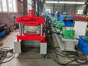 하이 퀄리티 완전 자동 비계 강철 데크 패널 생산 라인 기계, 금속 계단 트레드 머신 - Product Image 4