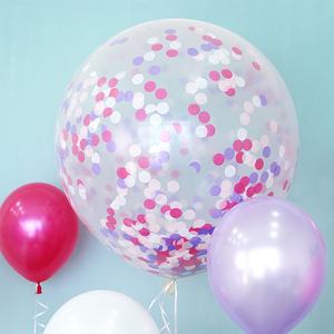 <span class=keywords><strong>Ballon</strong></span> Transparent en Latex,rembourrage métallique, confettis dorés et métalliques <span class=keywords><strong>avec</strong></span> confettis rouges, bleus et argentés - Product Image 6
