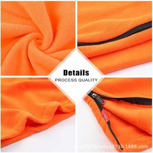 Sac de couchage rectangulaire Woqi orange en polyester respirant, style enveloppe, pour adultes, camping, voyage, une seule couverture - Product Image 4