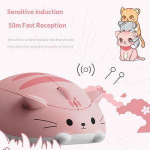 <span class=keywords><strong>Souris</strong></span> sans fil AKKO Cat, capteur optique, 3 boutons, ergonomique, <span class=keywords><strong>pour</strong></span> droitier, portable, 2.4G, <span class=keywords><strong>pour</strong></span> ordinateur de bureau/portable, design <span class=keywords><strong>chat</strong></span> mignon <span class=keywords><strong>pour</strong></span> fille - Product Image 4