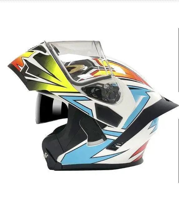 Helm Sepeda Motor Wajah Penuh Modular Flip Up Pasokan Langsung dari Pabrik Helm Balap Wajah Terbuka untuk Pria dan Wanita