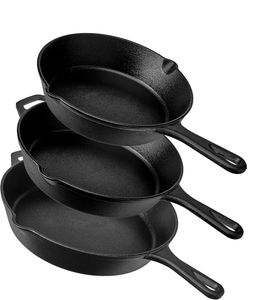 Padella in Ghisa Professionale di Alta Qualità Pre-Stagionata per Ristoranti, Ideale per Friggere e Saltare in Padella - Product Image 1