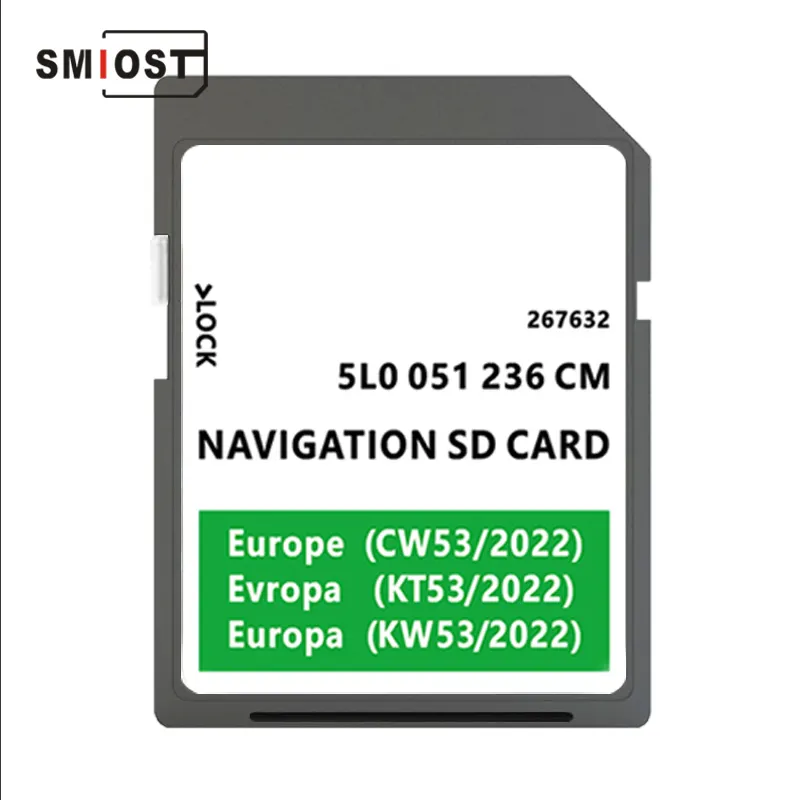 Skoda Navigazione Europa 1 2021 Navi Mib2 Karte 16 Gb Personalizzato Cambiamento Cid Scheda di Memoria Sd