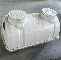 Citerne septique SMC FRP de style 55, 3 compartiments, 1,5 m³, citerne septique moulée souterraine pour toilettes rurales