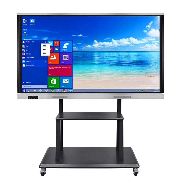 86" touch screen lcd multi touch interactive flat panel display for classroom education teacher use