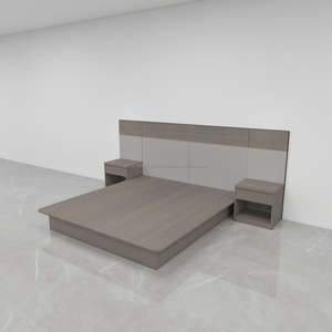 Ensemble de meubles de chambre d'hôtel 3 étoiles moderne et personnalisable de haute qualité : lit en bois, tables de chevet, meubles TV et armoire pour chambre complète - Product Image 5