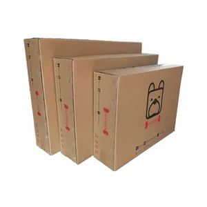 Mayoristas china durable 3 capas cartón corrugado liso reciclar cartón caja de embalaje caja de cartón