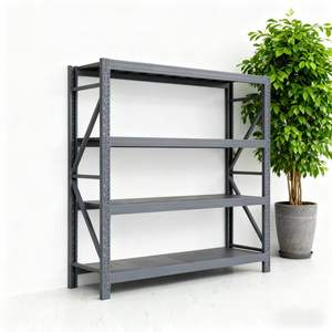 <span class=keywords><strong>Étagère</strong></span> de stockage en métal à longue portée pour usine, robuste, 4 niveaux, 300 kg, <span class=keywords><strong>étagère</strong></span>s en acier, montage facile - Product Image 2