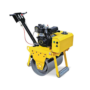 Giá rẻ Mini đi bộ phía sau đường lăn Máy đầm mới đôi trống tay nhỏ Máy đầm lăn trên bán - Product Image 1