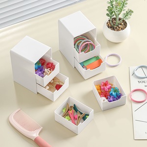 <b>Storage</b> <b>Drawers</b> Three Layer <b>Plastic</b> Desk Organizer Freestanding Rectangular Neatening <b>Storage</b> For Office Cosmetic Jewelry - Product Image 2