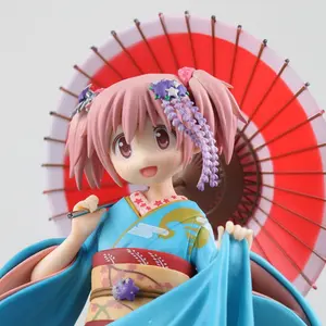 Anime Kimono Puella Magi Madoka Magica Kaname Madoka güzel heykel kız figürü oyuncaklar japon seksi kız aksiyon figürü