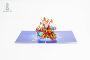 Belle carte pop-up 3D en papier artisanal pour la saison des vacances de Noël et la décoration de cadeaux - Product Image 3