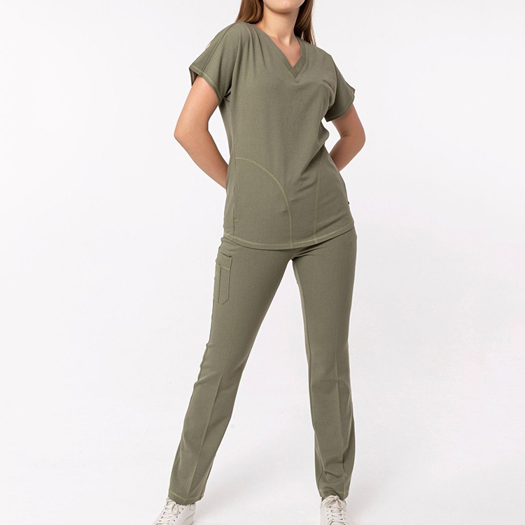 comfortable mustard scrub set