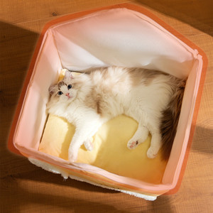 Cama para Gatos de Lujo Ecológica y Moderna, Rectangular, Tipo Cueva, Felpa Cálida, Plegable y Desmontable, para Todas las Estaciones, Sólida, sin Necesidad de Ensamblaje - Product Image 6