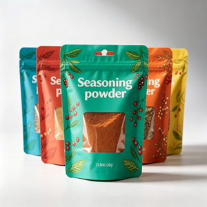 Bolsa de Embalaje de Alimentos para Condimentos, Personalizada con Logotipo, de Alta Calidad, Termosellable, de Plástico y Papel de Aluminio, para Especias en Polvo Seco, Venta al Por Mayor - Product Image 1