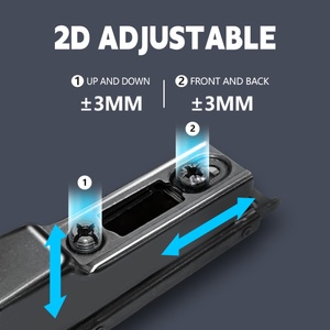 New Cold-rolled Steel <b>Frame</b> Door Cabinet Cupboard <b>Clip</b> Design Hydraulic Linear Mechanism Smooth Soft Close Hinge Kitchen Bedroom - Product Image 5