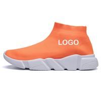 Baskets pour femmes avec logo personnalisé chaussette pour hommes chaussures avec logo personnalisé 1 paire quantité minimale de commande tissu à tricoter en EVA PU chaussures d'hiver pour hommes en maille solide