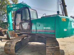 Kobelco SK200 Crawler Excavator 2022 Model 20 Ton with Digging Bucket Green Color <b>Used</b> <b>Machine</b> Kawasaki Hydraulic Pump - Product Image 3