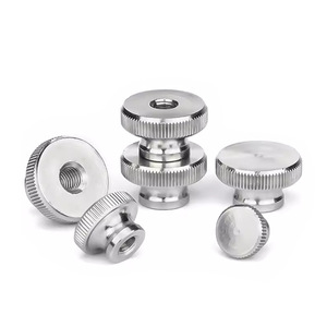 Wanqian Fasteners Knurled Nut M2.5 Metric High Head Polished Stepped Hand Tightening Adjusting Nut GB806 - Product Image 1