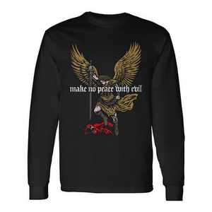 Ne faites pas la paix avec le mal, t-shirt à manches longues de l'archange Michel - Product Image 2
