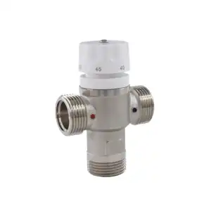 ZL-2138 Brass 1/2'' 3/4" 1'' 3 Way Boiler Thermostatic Mixing Floor Heating Blending Valve