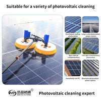 Kit de Sistema de Limpieza de Paneles Solares con Cepillo, Limpiador de Paneles Solares, Equipo de Limpieza de Paneles Solares