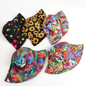 Sombrero de Pescador con Estampado de Tigre Colorido, 100% Poliéster, Unisex, Protección Solar, Sombrero de Playa, Impresión por Sublimación - Product Image 3