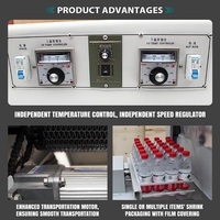 Machine d'emballage sous film rétractable semi-automatique pour bouteilles en PE, équipement d'emballage thermique pour bouteilles d'eau minérale, bouteilles en verre