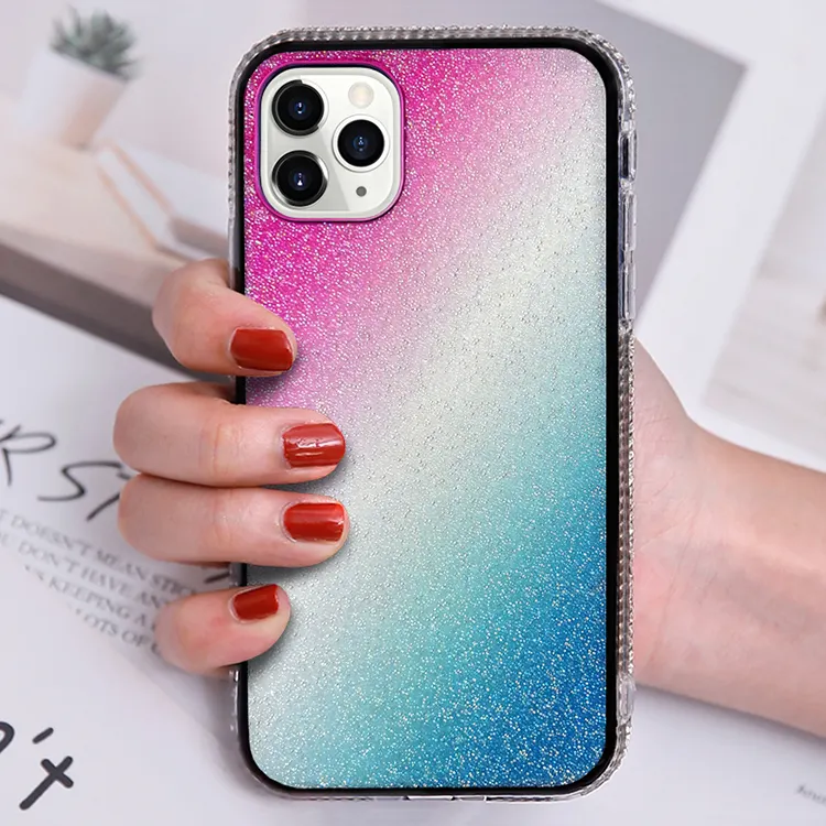 Wholesale For iPhone Women's Fashion Luxury Rainbow Glitter Diamond Bling Bling Jewelry Stone case TPU PC For S21 S22 Note 20