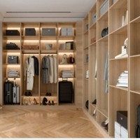CBMmart Armario Moderno en Forma de L para Dormitorio, de Madera MDF y Contrachapado, Independiente, de Gran Capacidad, con Revestimiento de Melamina para Sala de Estar