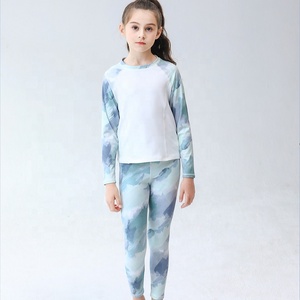 ชุดเลกกิ้งสำหรับออกกำลังกายแขนยาวพิมพ์ลาย2ชิ้นสำหรับเด็กชุดออกกำลังกายเล่นโยคะเทรนด์ใหม่ปี2023 - Product Image 6