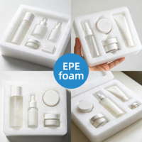 Plateau en mousse EPE moulé sur mesure, sans odeur, anti-collision, pour produits cosmétiques et de soin, logistique, expédition, emballage