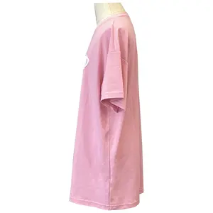 2024 Hot Sale Wholesale Women Casual Colorful Clothing Oversize T-Shirt Sleepwear Dress Short Sleeve Long T-shirt